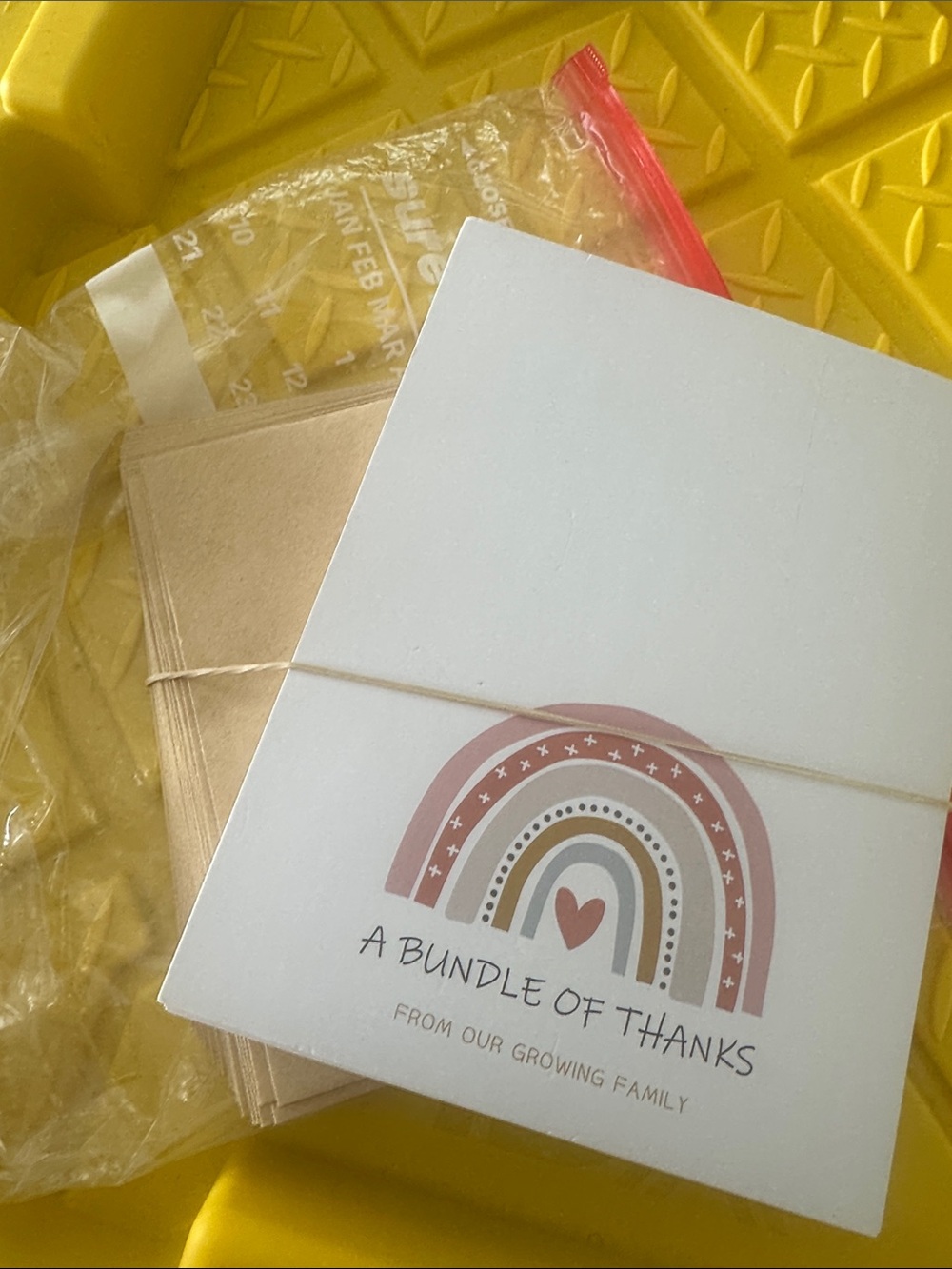 A Bundle of Thanks Pink Rainbow Thank You Cards 50 cards and 25 envelopes
